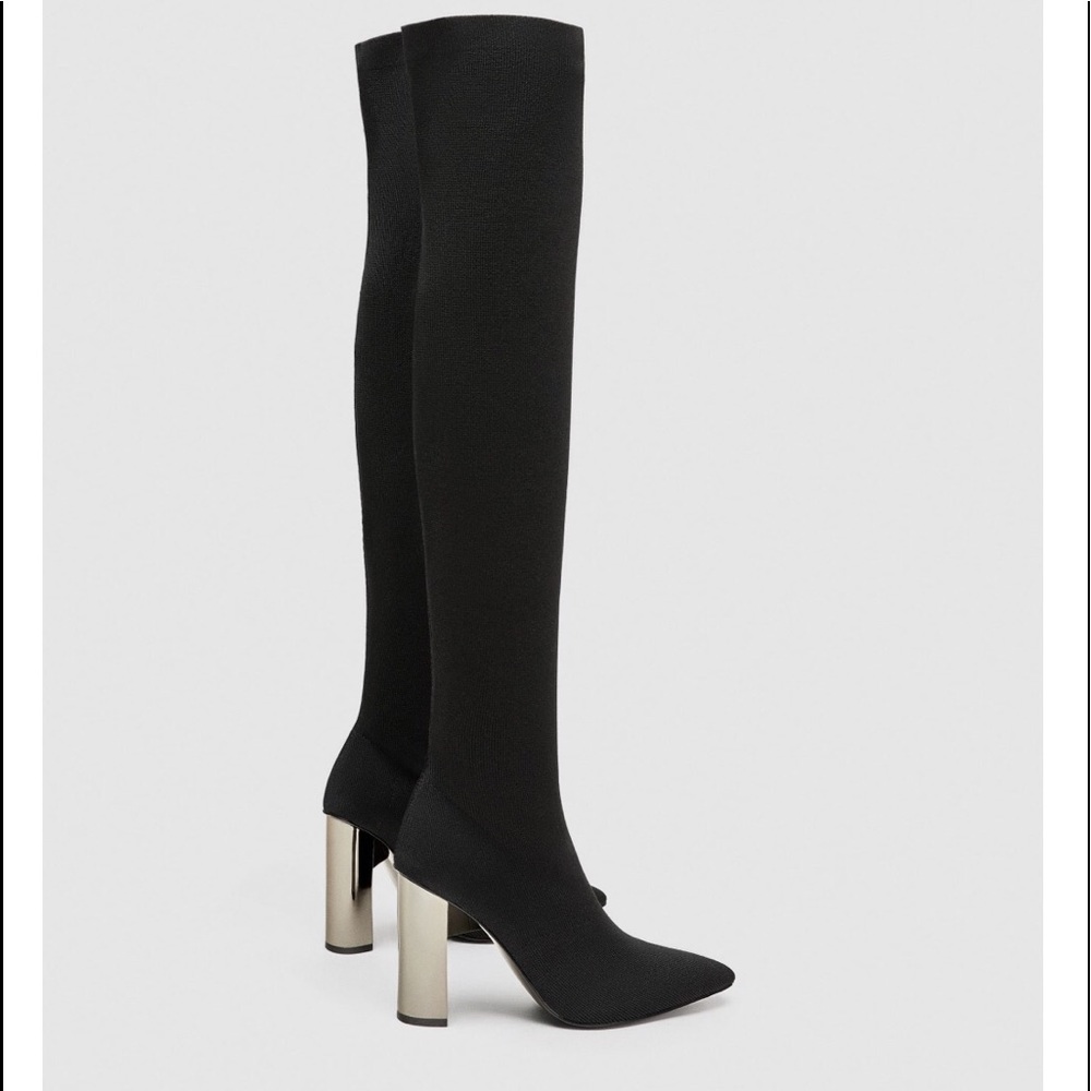 ZARA OVER THE KNEE BOOTS 👢